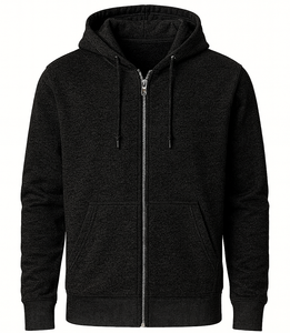 Nouvelle Arrivée Vente en Gros Sweat à Capuche d'Hiver pour Homme de Qualité Supérieure 100% Coton Couleur Unie Décontracté avec Fermeture Éclair Vêtement d'Extérieur pour Adulte - Product Image 2