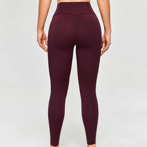 Pantalones de Yoga de Cintura Alta, Elásticos en 4 Direcciones, Leggings Deportivos sin Costuras Delanteras para Mujer, Leggings de Yoga Elásticos, OEM ODM - Product Image 2