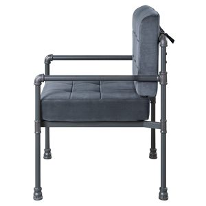 Poltrona con Schienale Imbottito Grigio Sabbia per Soggiorno, Elegante Arredamento Grigio - Product Image 4