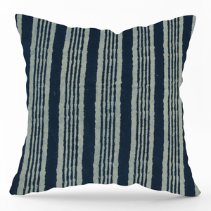 ปลอกหมอนอิงผ้าฝ้ายอินดิโกพรีเมียม ลายบล็อกทำมือ สำหรับตกแต่งโซฟา ส่งออกจากอินเดีย - Product Image 5