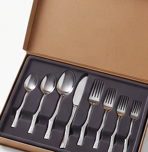 Ensemble de couverts modernes en acier inoxydable, finition miroir, passe au lave-vaisselle, cuillères, fourchettes, vaisselle de mariage - Product Image 6