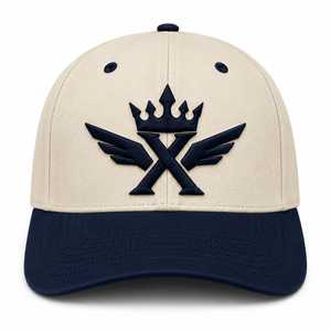 Gorra de Béisbol Premium con Corona y Alas Bordadas en 3D, Gorra de Béisbol de Algodón de Lujo con Bordado en Relieve 3D - Product Image 1