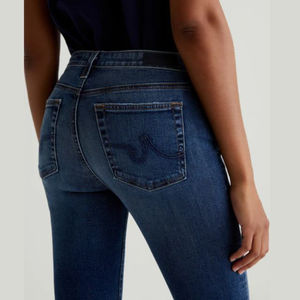 Pantalons en jean bleu classique personnalisés à taille haute pour femmes, jeans droits à taille basse pour l'été, prix de gros - Product Image 6