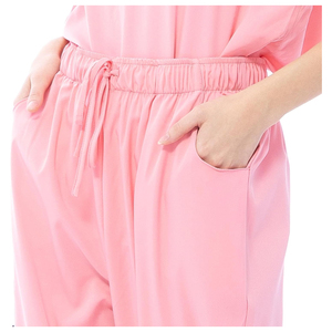 Nuevo Conjunto de Uniforme Médico para Mujer, Color Rosa, Cuello en V, Blusa y Pantalones, Tela de Algodón y Poliéster, Rayón Ecológico, OEM - Product Image 4