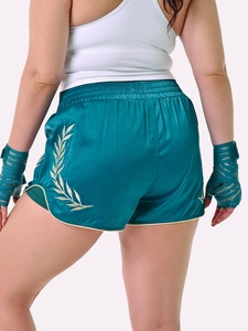 Wholesale Plus Size Muay Thai <b>Boxing</b> <b>Shorts</b> Custom Breathable Front Logo 100% Polyester Lightweight Trunks for Man & <b>Woman</b> - Product Image 2
