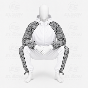 Conjunto de Chaqueta Cortavientos con Cremallera y Costuras Personalizadas de Fábrica y Pantalones Holgados de Nailon, Nuevo Diseño de Conjunto Deportivo Cortavientos - Product Image 5