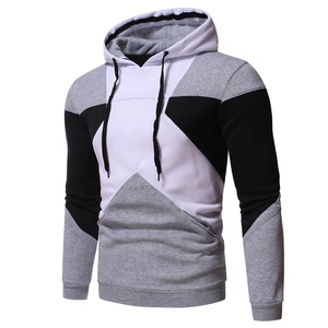 Sweat-shirt à capuche décontracté pour homme, brodé sur mesure, color block, manches longues, pull-over printemps, idéal pour la gym et la danse, nouvelle collection - Product Image 5