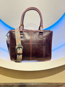 Nuevos bolsos de mano hechos a mano de Cuero 100%, bolsos de mano de cuero genuino ocultos, bolsos cruzados de piel de vaca occidental para mujer - Product Image 5