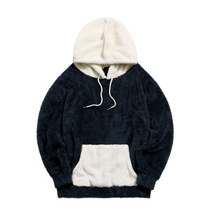 Veste zippée à capuche unisexe en polaire, couleur unie, vêtement d'hiver décontracté, coupe classique, matière en polyester tricoté - Product Image 2