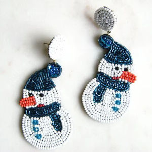 Elegant Seed Bead Embroidery <b>Earrings</b> Handmade Festive Beaded Jewelry for Women At <b>cheap</b> Price - Product Image 3
