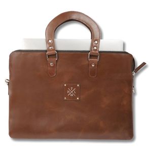 Genuine Leather Brown Large Capacity Laptop <b>Bag</b> Briefcase Crossbody <b>Computer</b> Handheld Business Travel <b>Bag</b> - Product Image 2