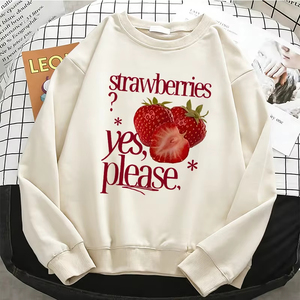 Sudaderas con capucha para mujer, sudaderas con capucha Sweet Strawberry para mujer, sudadera básica de forro polar cálido, sudaderas con capucha suaves de cuello redondo de calidad profesional - Product Image 5
