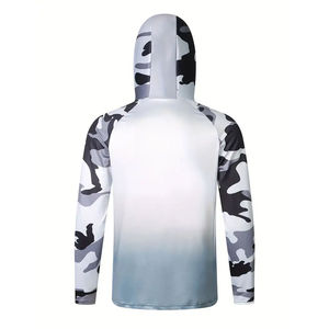 Hoodie de pêche personnalisé UPF50, léger, séchage rapide, évacuation de l'humidité, unisexe, manches longues, polyester, logo sur le devant - Product Image 2