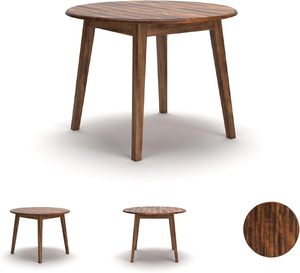 Modern Round Wood Coffee <b>Table</b> | Contemporary Side <b>Table</b> Hotel Cafe Restaurant Furniture - Product Image 5