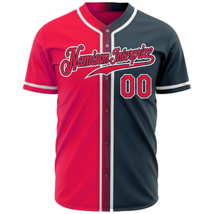 Maillot de baseball respirant pour homme, style hip-hop streetwear, avec manches courtes numériques, service OEM - Product Image 2