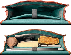 Chic Laptop Bag Premium Genuine Leather Soft Case Custom GREEN <b>Book</b> <b>Sleeve</b> High Quality Cover For Men & Women Wholesale OEM - Product Image 6