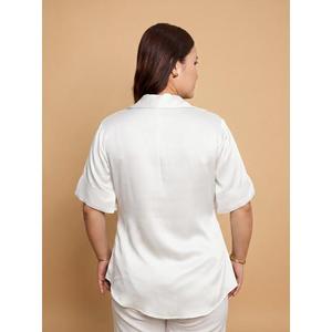 Camisa Casual de Algodón para Mujer, con Botones, Manga Corta, Cuello de Solapa, para Oficina y Uso Diario, Compre Directamente del Proveedor - Product Image 4