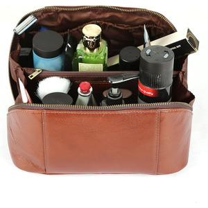 Bolsa de Aseo de Viaje Vintage Personalizada, Encerada y de Cuero, para Hombre, para Guardar Artículos de Afeitado y Cosméticos, en Venta - Product Image 3