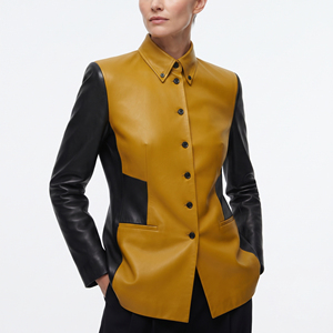 Women's Full Sleeve <b>Leather</b> <b>Blazer</b> Custom Fit Custom Women Long <b>Leather</b> <b>Blazer</b> Vintage <b>Jacket</b> Ladies Outerwear - Product Image 1