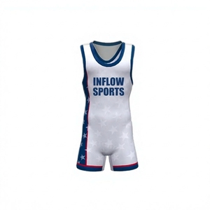 Combinaison de lutte Inflow Sports, impression par sublimation, ajustée, anti-transpiration, unisexe, vêtements pour adultes - Product Image 3