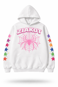 Vente en gros de sweat à capuche noir personnalisé avec impression en relief motif toile d'araignée, en molleton de coton, pour le streetwear urbain et les occasions décontractées - Product Image 4