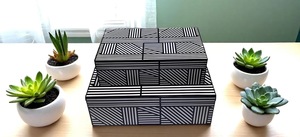 ILAHI's Bone Inlay <b>Drawer</b> Modern Design Agate Detailing <b>Storage</b> Portable Home Furniture - Product Image 3