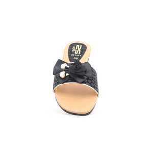 Black Casual <b>Fur</b> <b>Slipper</b> CL1441 <b>Fashionable</b> Comfortable for <b>Slippers</b> - Product Image 1