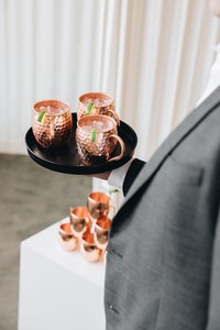 Mug à Moscow Mule en cuivre martelé fait main, gravé sur mesure, écologique, anti-fuite, pour cadeau de mariage ou de fête - Product Image 3