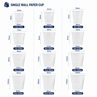 Gobelets à café en papier biodégradables personnalisés à paroi simple ou double ondulée avec couvercles et manchons