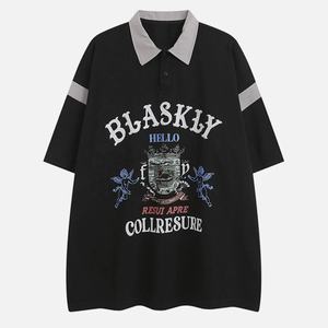 Coton éponge imprimé été hommes formel coupe régulière à manches courtes respirant plage pour chemise Streetwear pour T-Shirt - Product Image 3