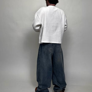 Camiseta de hombre de manga larga, de algodón y spandex, holgada, de secado rápido, ecológica, para fitness. - Product Image 4