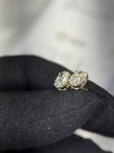 Elegantes Pendientes de Diamantes Cultivados en Laboratorio con Corte Ovalado de 4 Quilates, Chapados en Oro de 18 Quilates y Rodio, Certificados por IGI, de Primera Calidad, Modernos para Mujer, Ideales para Fiestas/Aniversarios - Product Image 2