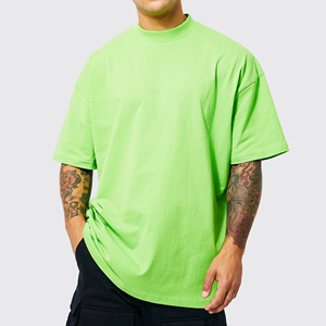 T-shirt Homme Col Montant Uni 100% Coton Grande Taille 2026 – Coupe Ample et Confortable - Product Image 4
