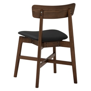 Modern Dining Chair Cocoa <b>Frame</b> Espresso <b>Vinyl</b> Seat for Home Restaurant Hotel Wholesale Supplier - Product Image 4