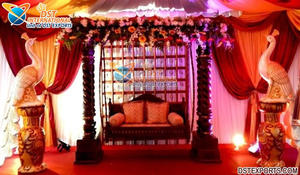 Increíble brazalete ceremonia escenario columpio Jhoola Gujarati boda escenario novia novio columpio maravilloso indio Sangeet columpio Decoración - Product Image 3