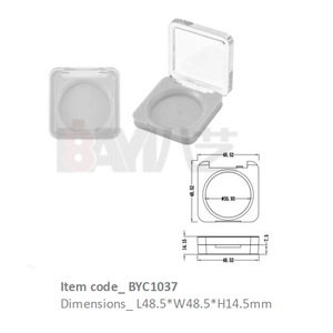 Boîte compacte carrée personnalisée avec fenêtre transparente pour fard à paupières, anticernes, baume à lèvres - Product Image 1