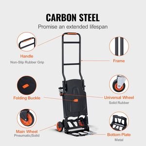 Carrello Pieghevole 2 in 1 in Alluminio, Capacità di Carico 300 Libbre, Carrello Industriale Resistente di Marca - Product Image 4