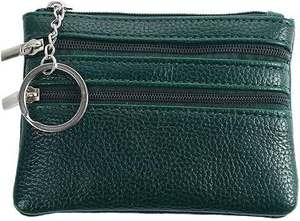 Genuine leather coin purse Compact small <b>wallet</b> Mini coin <b>holder</b> for women Vintage leather pouch - Product Image 3