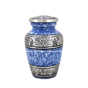 Urnas de cremación modernas en relieve únicas clásicas hechas a mano de estilo americano elegante pequeño recuerdo personalizado para restos cremados - Product Image 1