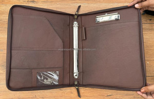 New A4 Boot Stitch Suede Leather Briefcase Presentation <b>Folder</b> Organizer Conference Portfolio Document Bag Briefcase File <b>Folder</b> - Product Image 6