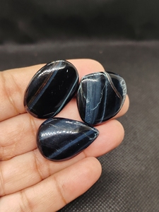 Natural Tiger's Eye Oval Cabochon Agate Stone Stones for Jewelry - Product Image 2