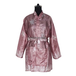 Kimono de Seda para Mujer, Estilo Bohemio, para Bodas, Fiestas, Spa, Playa, Verano 2026, con Cinturón y Mangas Largas - Product Image 1