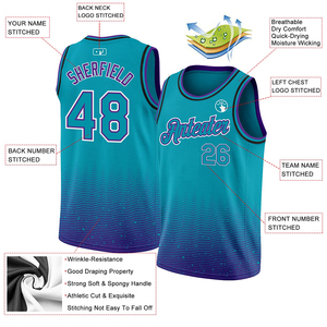Maillots de basketball réversibles personnalisés en gros, col en V, sans manches, par sublimation, ensemble uniforme 2026 100% polyester - Product Image 2