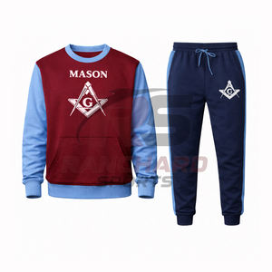 Sudadera con Capucha y Pantalones Deportivos de Felpa de Algodón con Logotipo Masónico Personalizado, Fabricante OEM, Sudadera con Símbolo Masónico al por Mayor, Impresión Personalizada - Product Image 1