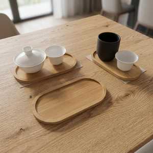 Assiettes en bois pour la cuisine et la salle à manger, assiettes en bois artisanales avec une finition lisse et polie - Product Image 3