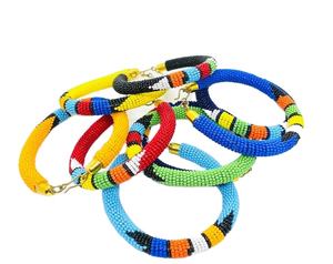 Bracelet brodé à la main perlé glamour de style classique avec des couleurs éclaboussantes pour les festivals de toutes les occasions de mode - Product Image 5