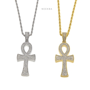Colgante Ankh – Diseño de la Cruz de la Vida del Antiguo Egipto, Colgante Ankh Egipcio con Incrustaciones de Moissanita y Plata de Ley 925 - Product Image 5