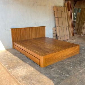 Modern Solid Wood <b>Storage</b> <b>Bed</b> Frame Luxury Fluted Headboard King Size Bedroom Set <b>with</b> Nightstands Indonesia Factory Custom - Product Image 4
