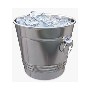 Cubo de hielo grande de metal plateado para champán - Cubeta cónica para bebidas con doble anillo lateral para fiestas y eventos - Product Image 3