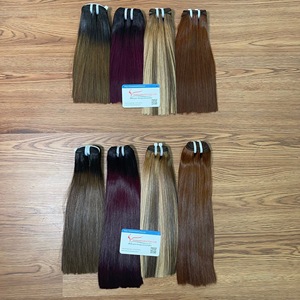 Extensiones de Cabello Vietnamitas Doblemente Cosidas, Color Rojo Borgoña, Trama de Alta Calidad, Listas para Enviar - Product Image 4